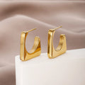 New Hot Selling Surgical Stainless Steel Hoop Earring PVD Waterproof Hypoallergenic Earrings 18k Gold Plated Earring for Women