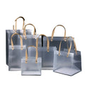 Transparent Eco-Friendly PVC Pattern Medium Handled Handbag for Clothing & Gift Promotion with Customized Color and Logo