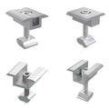 End Clamp Solar Rail Mounting Bracket Panels Solar Aluminum Solar Panel Roof Mount System