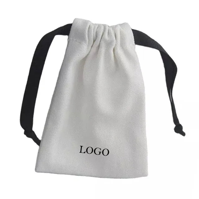 Wholesale Eco Organic Cotton Drawstring Bags Jewelry Packaging Bags Cotton Dust Bags with logo