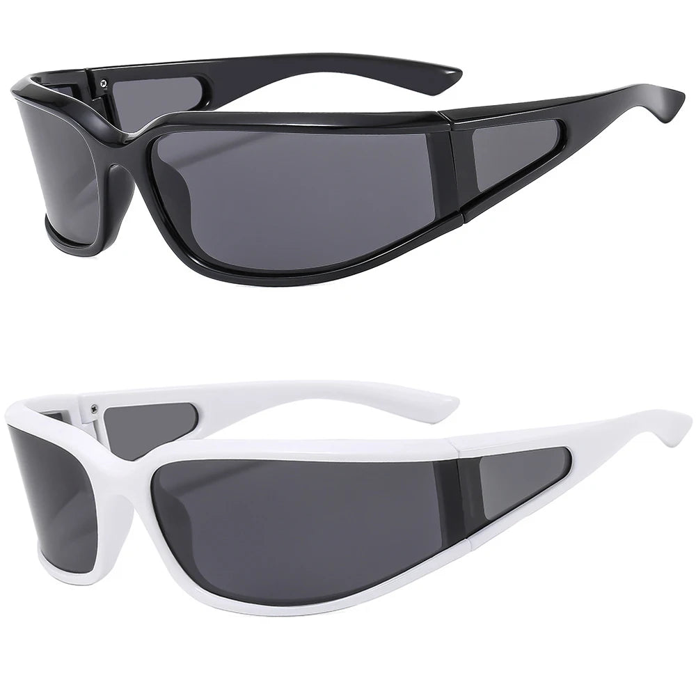 LBAshades TB124 Sports Cycling Polarized Sunglasses for Men and Women Curved Lens Fashion Outdoor Sunglasses Y2k Shades