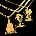 Men Chain Customized Necklaces Gold Plated Wholesale Fashion Simple Plain Mens Stainless Steel Jewelry Gift Cartoon Necklace