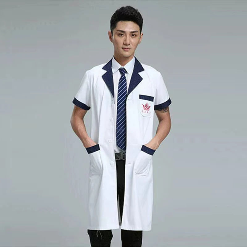Support logo 2022 Men's Fashionable Personality White Lab Coat