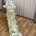 D-FR002 Table Centerpiecs Flower White Flower Row Wedding Decor Silk Rose Hydrangea Backdrop Red Flower Panel for Wedding Party