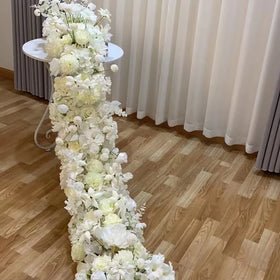 D-FR002 Table Centerpiecs Flower White Flower Row Wedding Decor Silk Rose Hydrangea Backdrop Red Flower Panel for Wedding Party