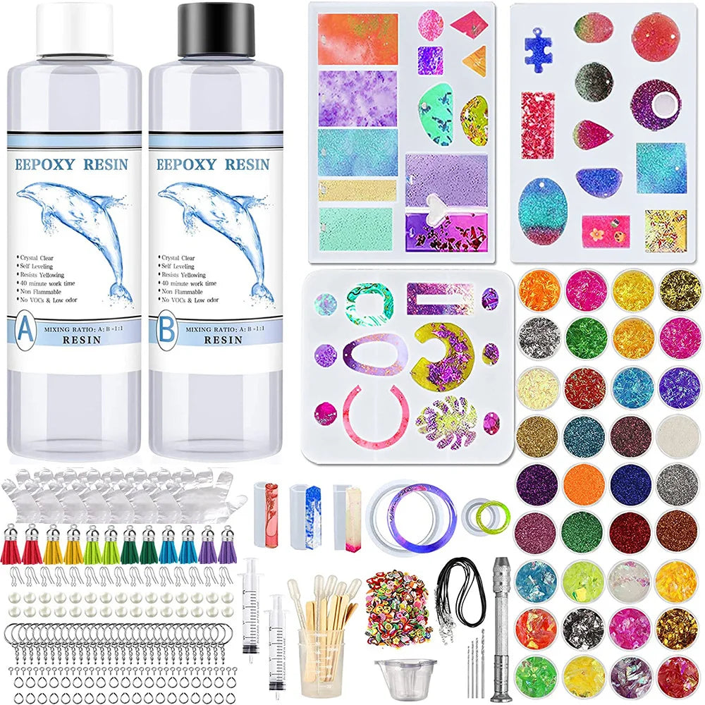 Wholesale DIY Arts Kit Set Earring Jewelry Craft Making Silicone Epoxy Resin Molds