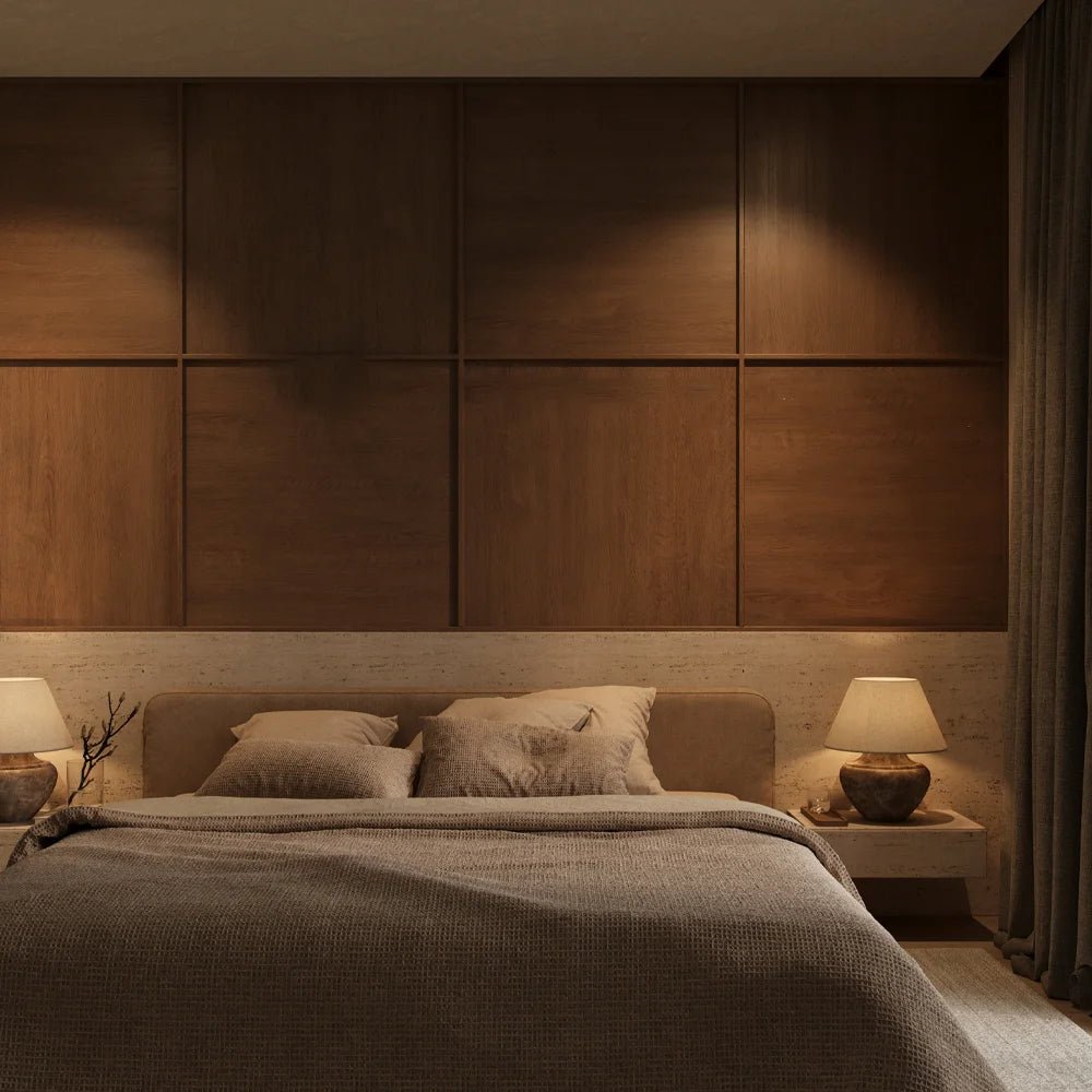 European Style Bedroom Furniture Sets Decorative WPC Wallpaper/wall Panels Wooden Wallboard for Walls protection