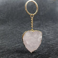 Diy Fashion Design Crystal Agate Original Stone love Water Drop Key Chain Pendant Chain Crystal
