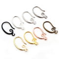 10pcs/lot 19x11mm High Quality Classic 8 Colors Plated Brass French Earring Hooks Wire Settings Base Settings Wholesale