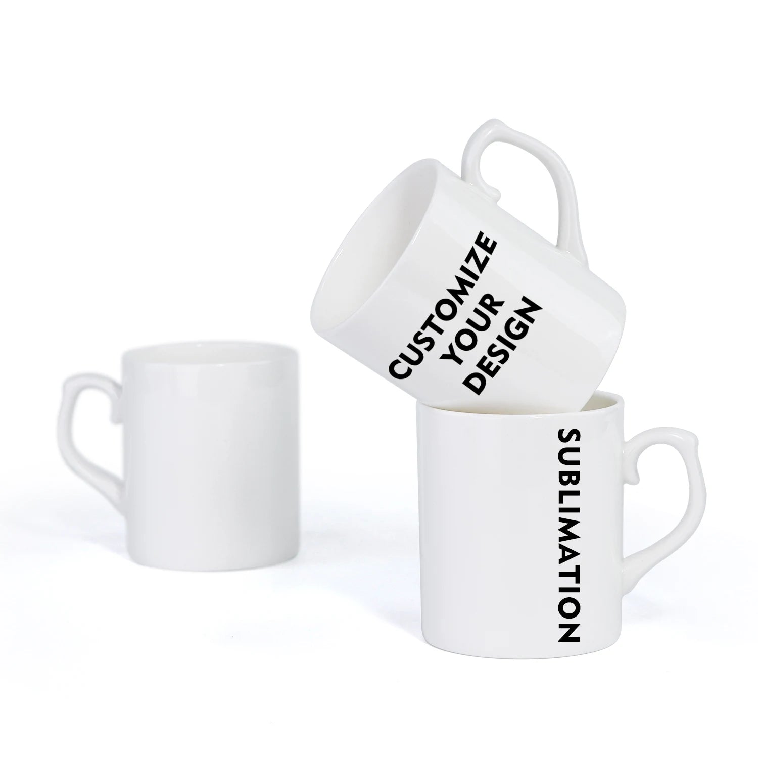350ml Ceramic Eco-Friendly Glossy Coated White Mug with Thermal Transfer Printing for Personalized Photos and Custom Logos