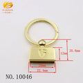 Custom New Design Logo Zinc Alloy Genuine Key Ring Business Gift Leather Strap Key Holder Hardware