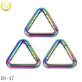 Wholesale Designer Handbags Brand Open O Buckle Triangle Shape Wallet Accessory rainbow Metal Keyrings