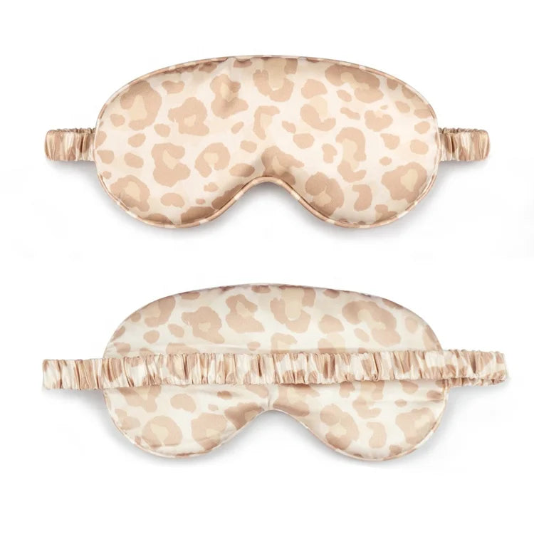 MIO Super Soft Imitation Silk Satin Sleep Eye Mask Home Stay Travel Eye Mask Set with Elastic Strap Light Weight Total Blackout