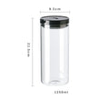 Factory Seasoning Glass Sugar Preserves Salt Pot with Hole Black Lid
