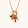Dingran Hot Sale Fashion Pendant Stainless Steel Ocean Animal Pendant Beaded Chain Necklaces