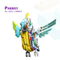 13052 Mechanical Parrot Building Blocks 686PCS Small Particles Creative MOC Puzzle Build Block Set Kids Unisex Plastic Toy
