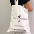 Custom Eco-Friendly Recycled White Cotton Canvas Bag Reusable Advertising Shopping Bag with Handles for Students