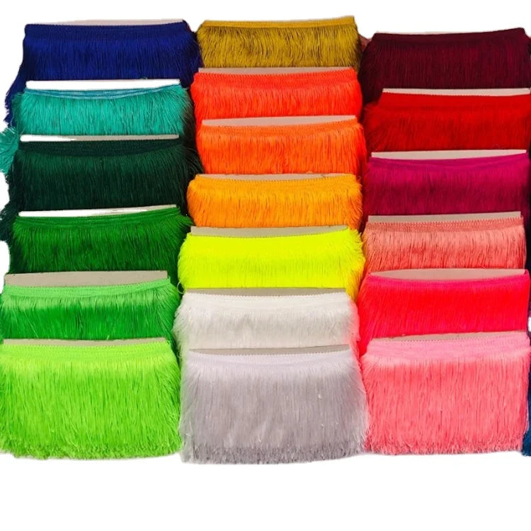 Wholesale Multi Color in Stock 15CM Polyester Trim Tassel Fringe for Dress Curtains