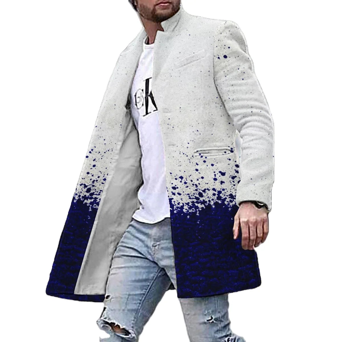 Hot Sale Men's Long Trench Overcoat Warm Winter with Excellent Insulation