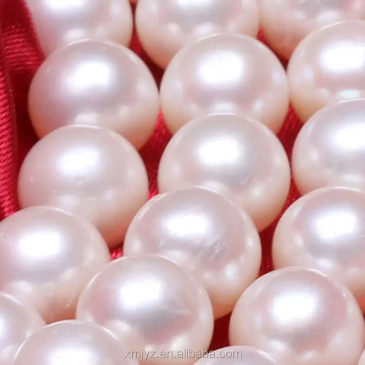 Certified ZZDIY055 Freshwater Pearl 10-11Mm Round Aaa1- Pearl and Bead Necklace