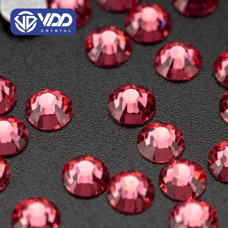 VDD 041 Rose SS3-SS30 Glass Rhinestones Crystal Non Hotfix Flatback Stones Strass for DIY Nail Art Decorations Accessories