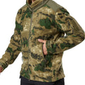 YAKEDA Camouflage Winter  Mens Polar Fleece Jacket Thick Stand Collar Tactical Fleece Jacket
