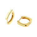 Minimalist Statement Square Huggies Hoop Earrings for Women Men Fashion French Piercing Party Jewelry