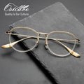 Luxury Brand IP Pure Titanium Eye Glasses Frame Gold Eyeglasses Optic Low Moq Lunette De Vue Eyewear Customized Vintage for Men