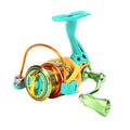 High-Speed 5:2:1 Stainless Steel Saltwater Fishing Spinning Reels Cheap Metal Spool for Right Hand Use Stream River Lake Fishing