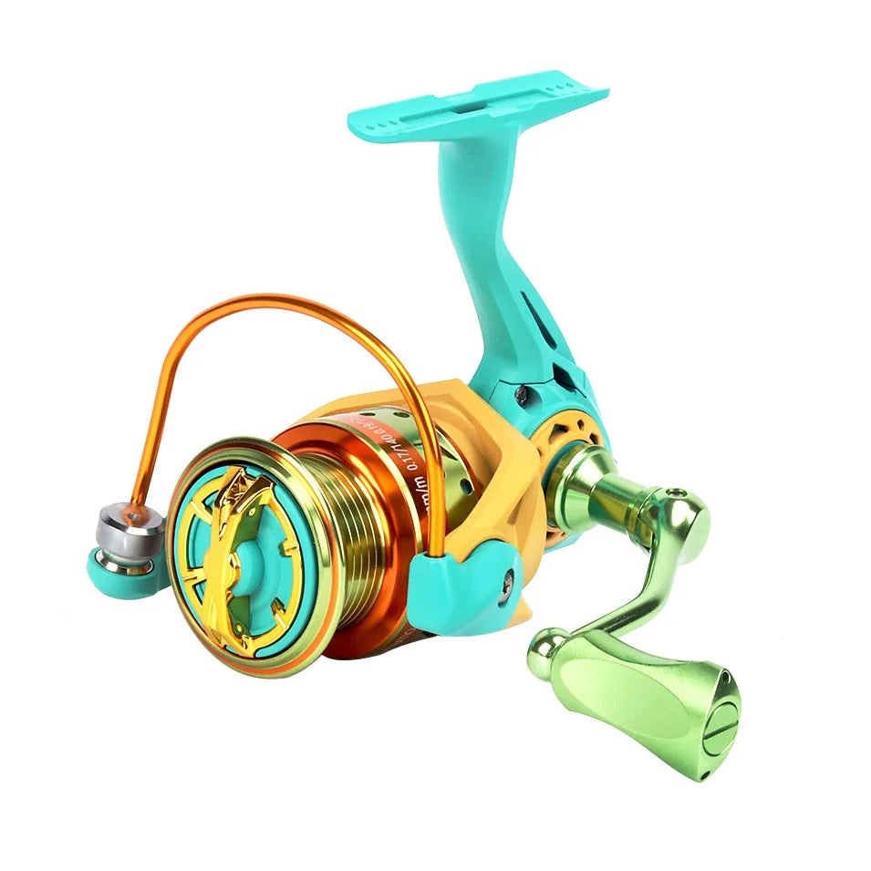 High-Speed 5:2:1 Stainless Steel Saltwater Fishing Spinning Reels Cheap Metal Spool for Right Hand Use Stream River Lake Fishing