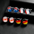 Manufacturer 287 Countries Flag Design Cufflink Custom Design Sleeve Button Cuff Links Mens Cufflinks for Men
