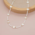 Go2boho White Seed Bead Shell Star Choker Gold Chain Necklaces for Women Summer Beach Minimalist Fashion Jewellery