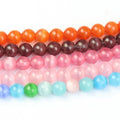 Cheap Cat's Eye Crystal Gemstone Cat Eye Stone Loose Beads Strand for DIY Jewelry Making 4m 6mm 8mm 10mm 36cm Strand