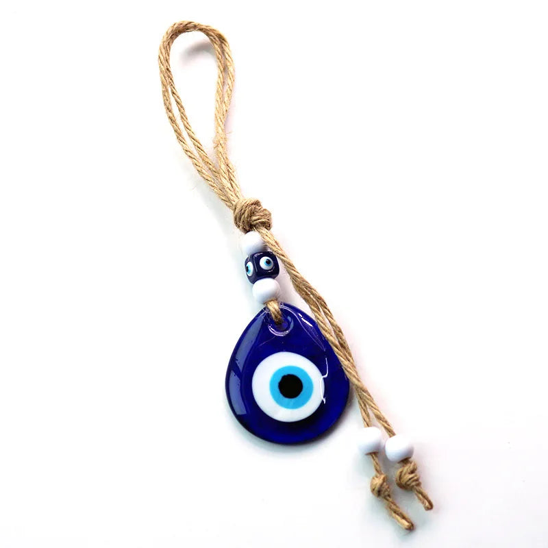 Wall Hanging Multi Color Bead Handmade Decoration for Home Living Room Car Lucky Eye Glass Blue Turkish Evil Eye Pendant
