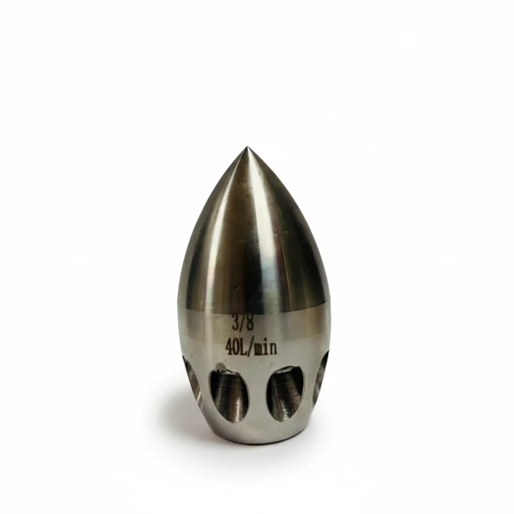 SS High Pressure Water Pipe Cleaning Nozzle Ceramic Core Tip 1front 6 Rear for Sewer Cleaning