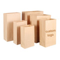 Customized Brown Recyclable Shopping Food  Paper Bags Kraft Paper Bag Printer  Take Away Bags for Food