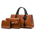 Fashionable Women's Bag Single Shoulder New Solid Color Three Piece Set Retro Handheld Bags 2023