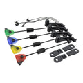 LED Light Color Illuminated Bite Indicator 4pcs Carp Fishing Bite Alarm Swinger Set