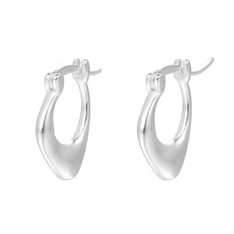 Popular Summer Sterling Silver 925 Wholesale Daily Wear Jewelry Classic Thin Minimalist Hoop Earrings for Women