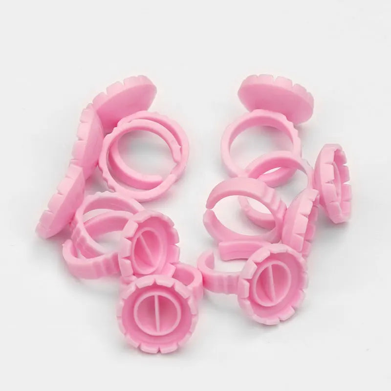 New Arrival Pink Blossom Disposable Glue Ring Cup Eyelashes Extensions Supplies Lash Glue Holder Lash Extension Tools