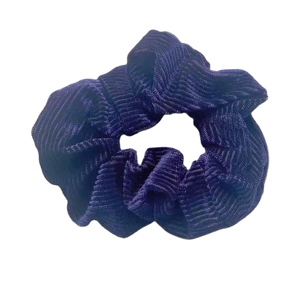 Women and Girls XXL Winter Scrunchies Cheap Strip Velvet Elastic Hair Tie Band Fabric Material Big Size Hair Accessories