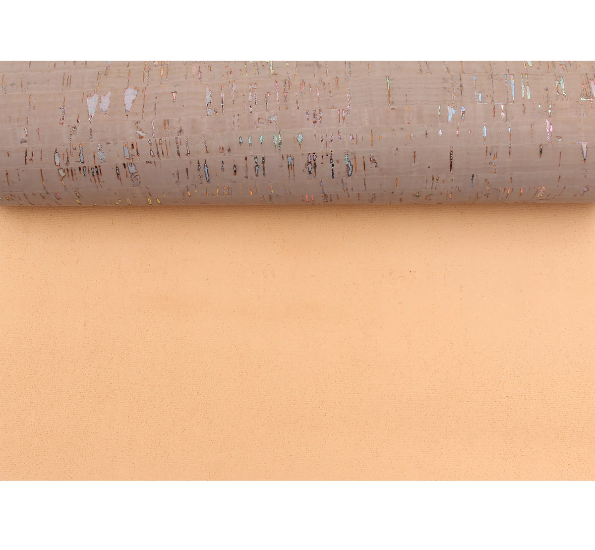 INFOCORK 45x30cm Grey Vegan Cork Fabric Leather Sheet - PU Base Metallic Foil Anti-Mildew for Shoes Bags & Notebook Covers