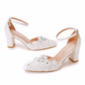 New Design White Beauty Closed Toe Elegant Wedding Shoes High Heel Shoes Women Sandal for Ladies