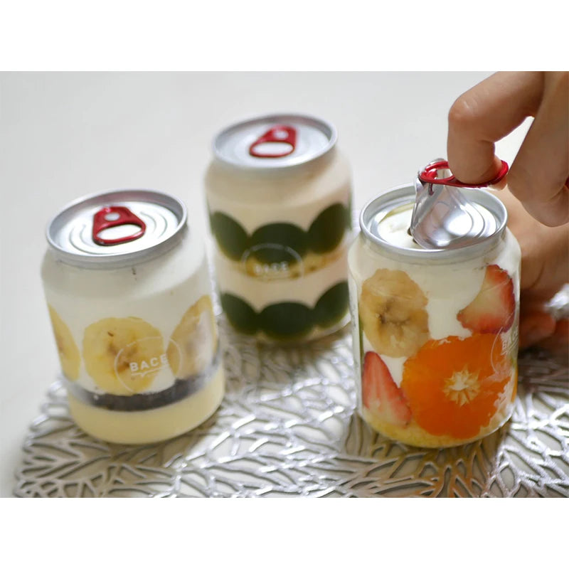 Package 250ml 330ml 500ml 550ml 650ml Plastic Transparent PET Soda Can for Beverages Custom Pet Soda Jar