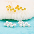 E010865 S925 Pearl Earring 925 Sterling Silver DIY 3-4mm Natural Freshwater Pearl Stud Earring for Women