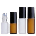 Cheap Price 3ml 5ml Matte Frosted clear Amber Glass Roll on Packaging Empty Roller Perfume Bottle