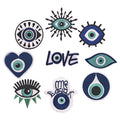 Nazar Amulet Handmade Embroidery Iron on Devil Eye Patch