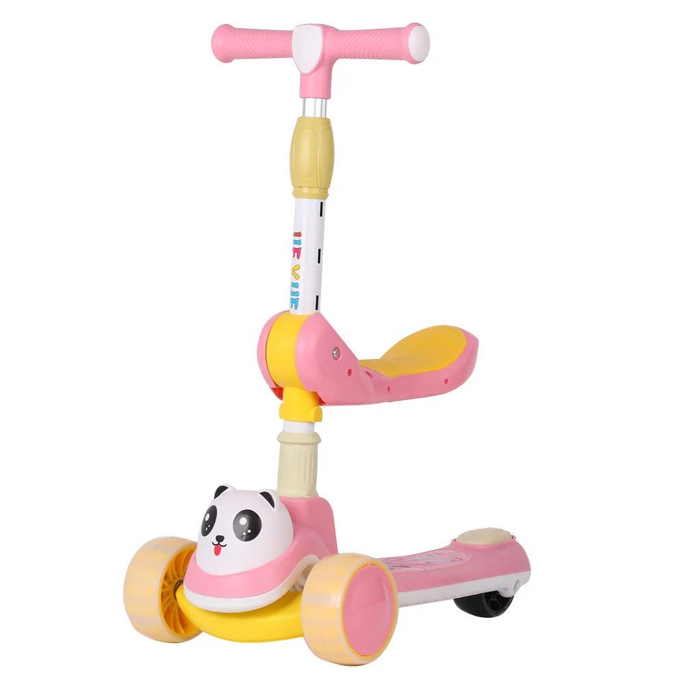 Outdoor Sports Scooter Kids Light up 3 Wheel Extra-Wide Board Easy to Assemble Kids' Kick Scooter for Children 3-12 Years Old