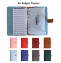 Wholesale Custom Portable Classic Softcover Pu Leather Notebook A6 Budget Planner Loose Leaf Binder Budget A6 Ring Binder