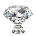 Hardware Diamond clear Glass Furniture Drawer Cabinet Crystal Door Furniture Handle